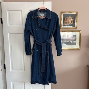 Universal Thread Dark Blue Denim Trench Coat